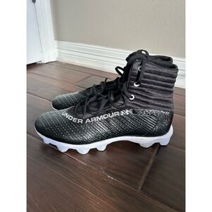 Under Armour Highlight 2‎ RM 3027300-001 Men Black Silver Football Cleats 13 New